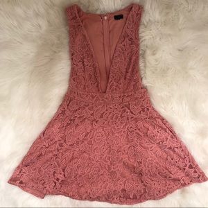 Pink Lace Detailed Dress